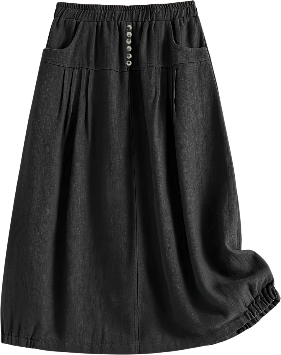 Currero Broekrok Dames Skort Skirts Skirt Rok Midi Korte Broek Culotte Wandelrok Rokje Legging Zwart