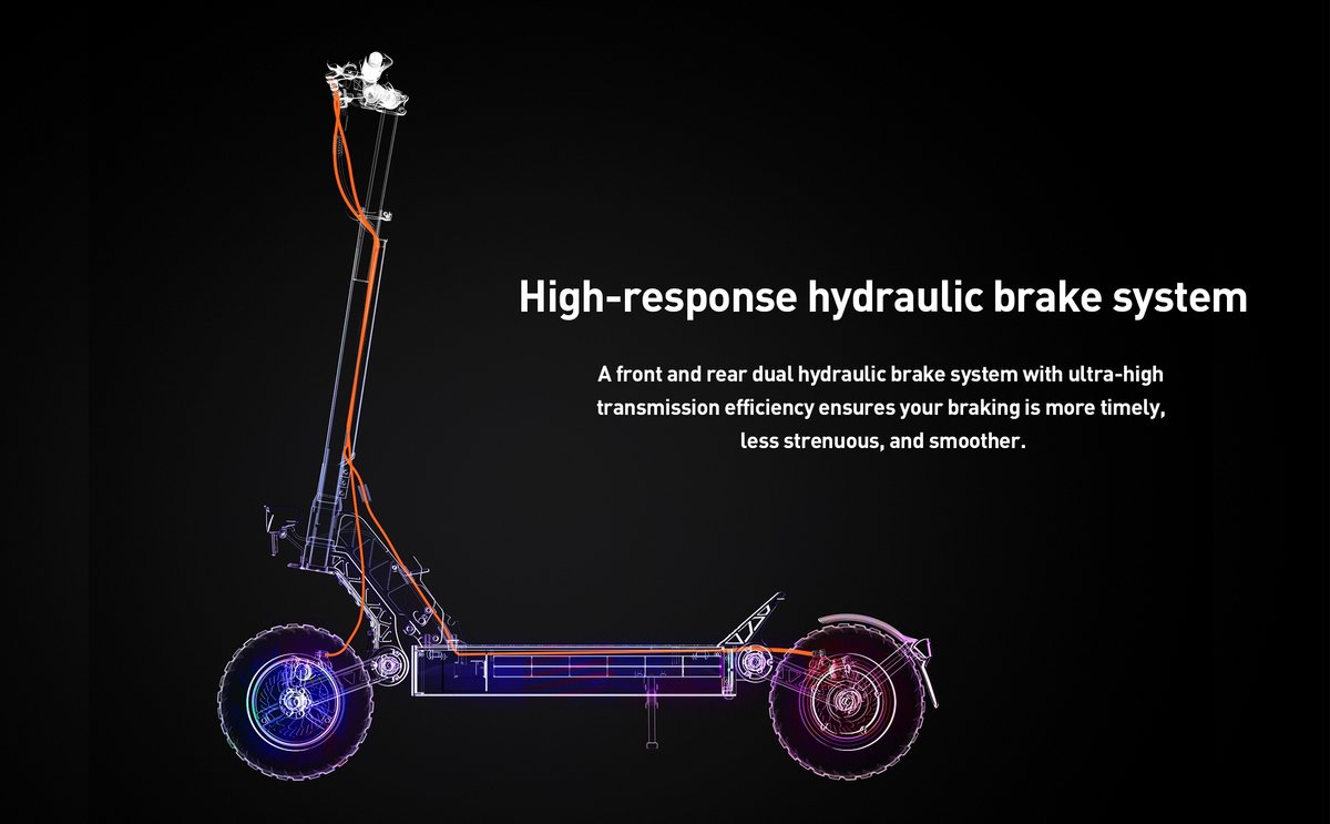 JOYOR S10-S-Z Elektrische scooter - 10-inch off-road banden - 75km actieradius - 60V 18Ah accu - Maximumsnelheid 25 km/u - Hydraulische remmen voor en achter - zwart – foto 4