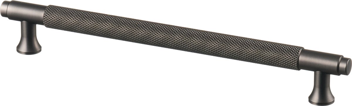 Handgreep Gun Metal - diamond cut - 192mm/224mm