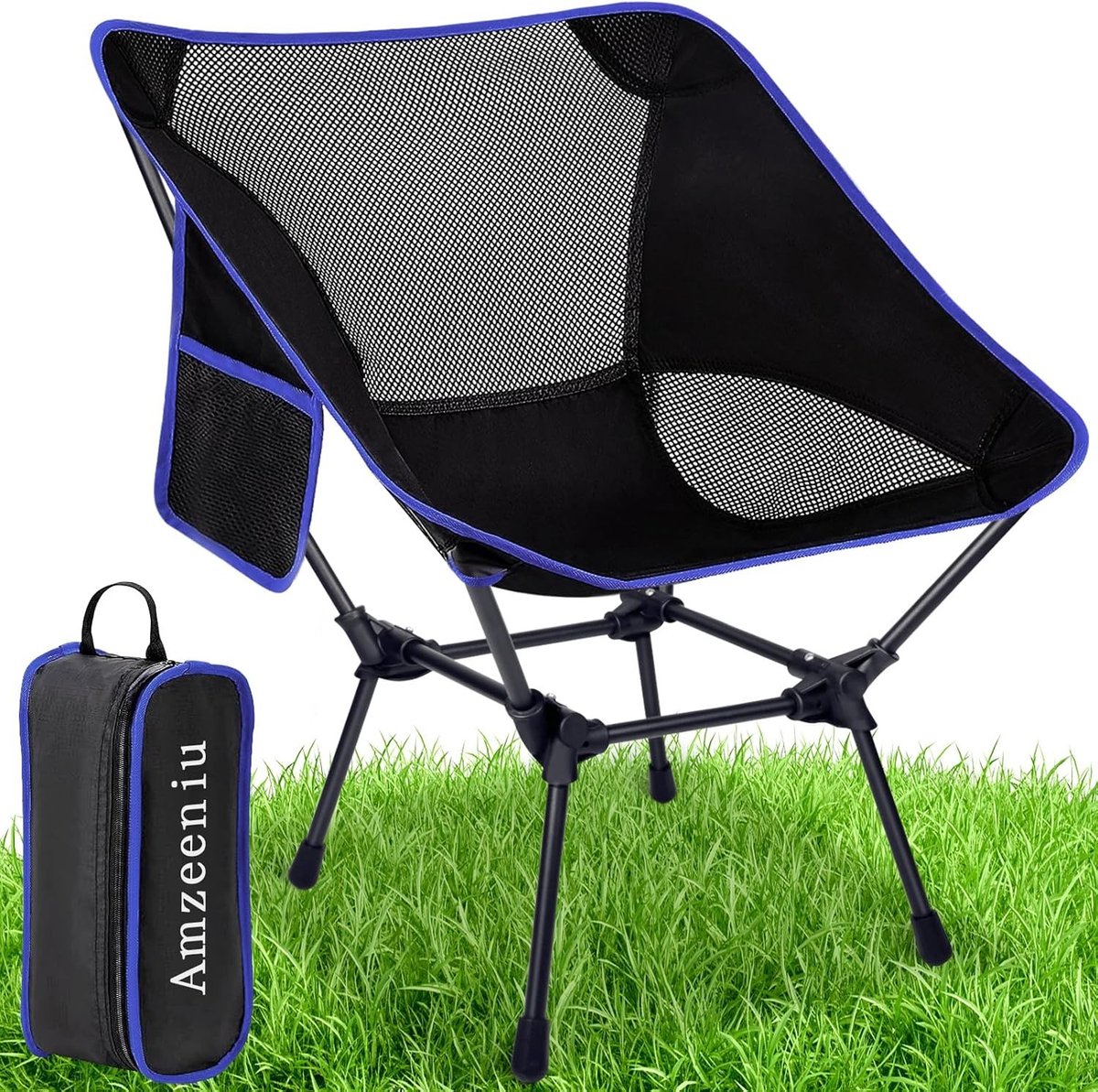Opvouwbare Campingstoel - Koolstofstaal - Draagbaar en Lichtgewicht - Ergonomisch Ontwerp - Voor Buitenactiviteiten