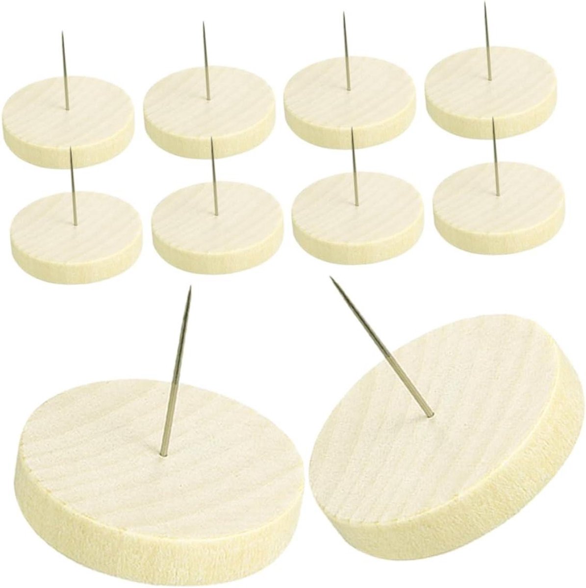 Poppenstandaard Set - Houten Sokkel - Handwerk Presentatie - Stabiele Basis - 10 Stuks - Beige