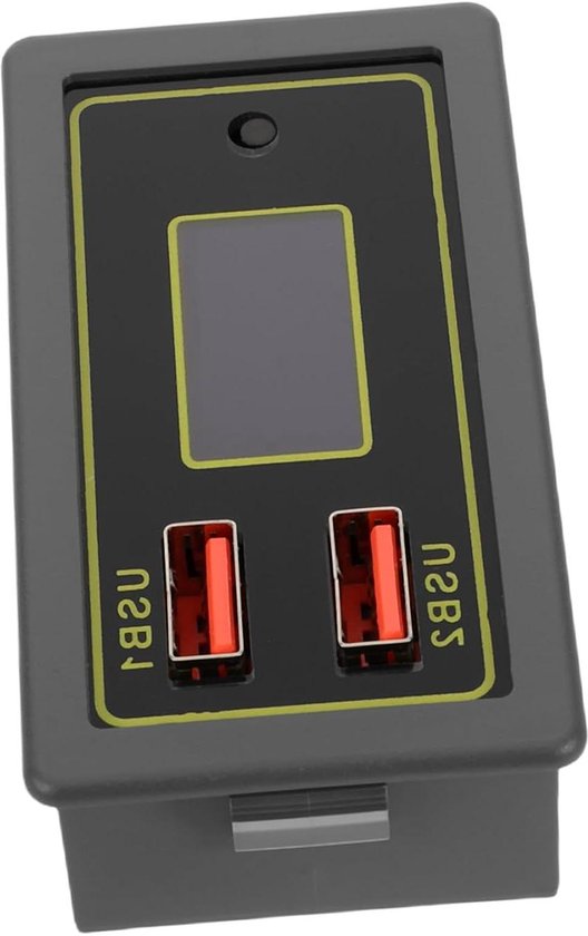 Digitale Accu Monitor - Spanning Tester - Voertuig Onderhoud - Met USB Oplaadpoort - 78 x 42 cm - Grijs