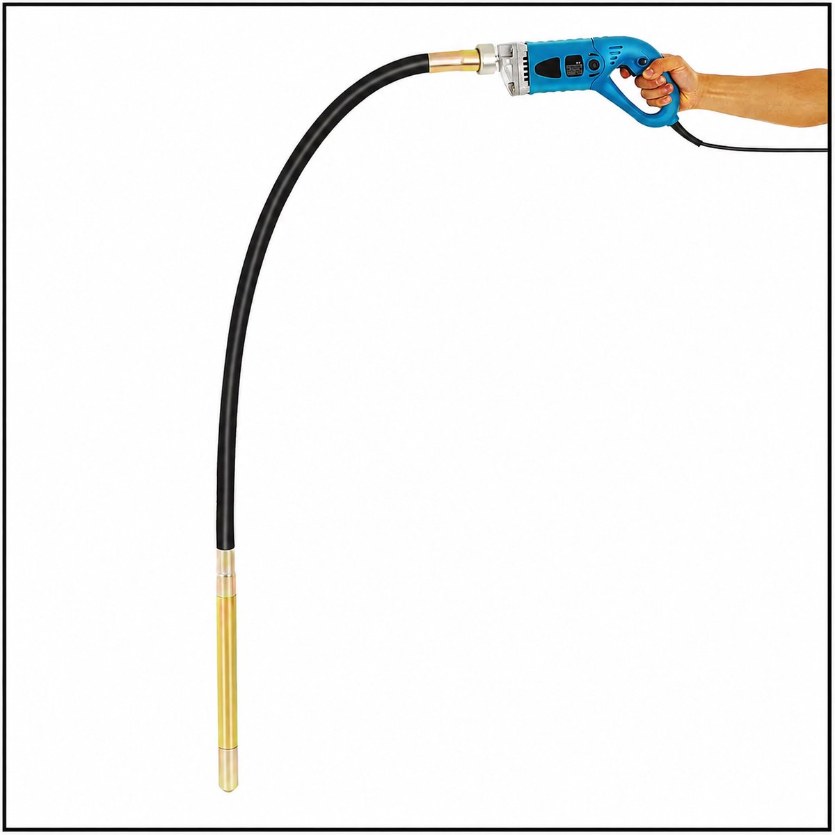 NAVOBIZ Betontrilnaald - Betonvibrator - Trilnaald voor beton - 4300 TPM - 1300 W - 220 V - 50 Hz - Blauw - Geluidsarm ontwerp