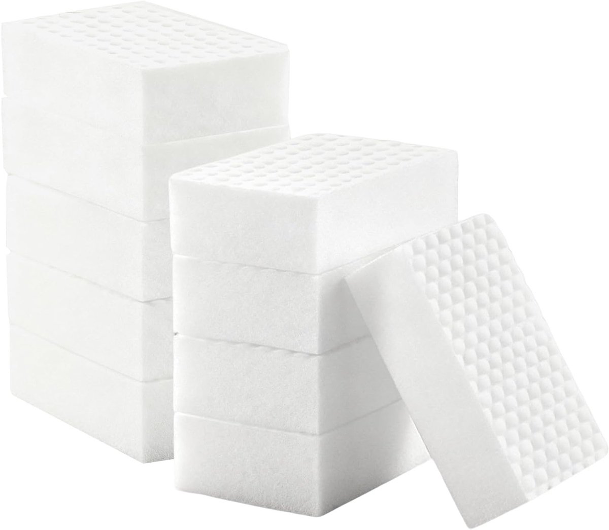 10 Stuks Schoonmaak Spons voor Huishouden, Keuken en Badkamer - Melamine Magic Eraser voor Vlekken, Muren en Schoenen