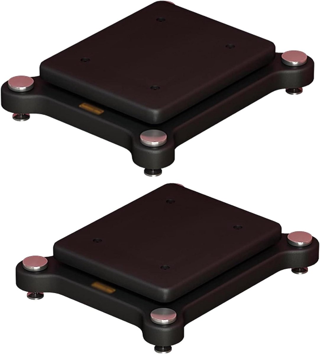 Luidspreker Isolatie Stand - Speaker Platform - Geluid Verbeteren - Verstelbare Koperen Spikes - 30x8x36cm - Zwart