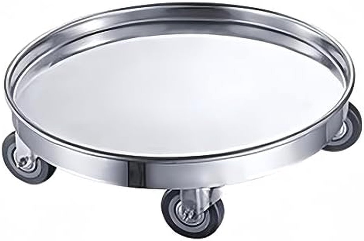Gereedschapswagen - Mobiele Kar - Opslag Verplaatsen - Roestvrij Staal - 42x22cm - Zilver