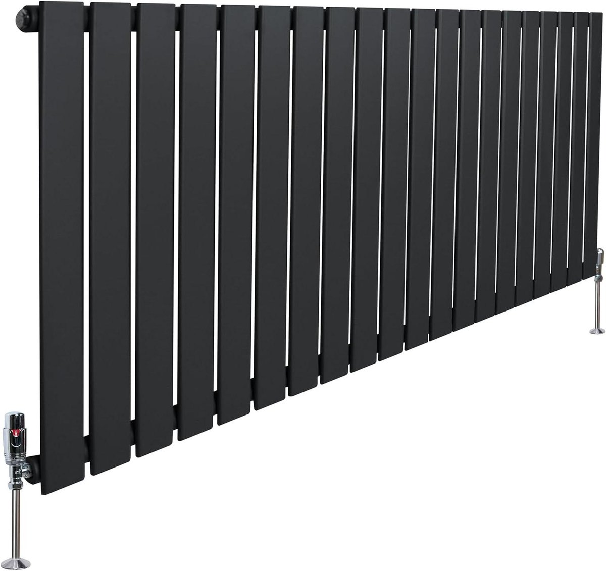 Design radiator - Paneel verwarming - Ruimte verwarmen - Vlakke panelen - 600 x 1400 mm - Antracietgrijs