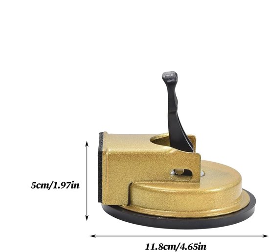 Vloerreparatie Tool - Laminaat Zuignap - Vloeren Herstellen - Robuuste ijzeren behuizing - 11.8 cm zuignap - Goud — afbeelding 3