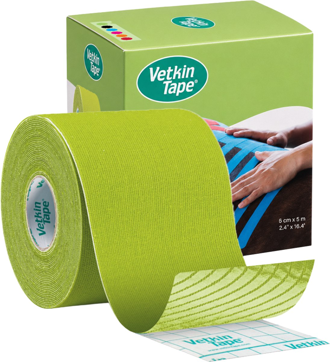 VetkinTape® - Lime - Kinesiotape - Voor paarden en andere dieren - 6cm x 5m