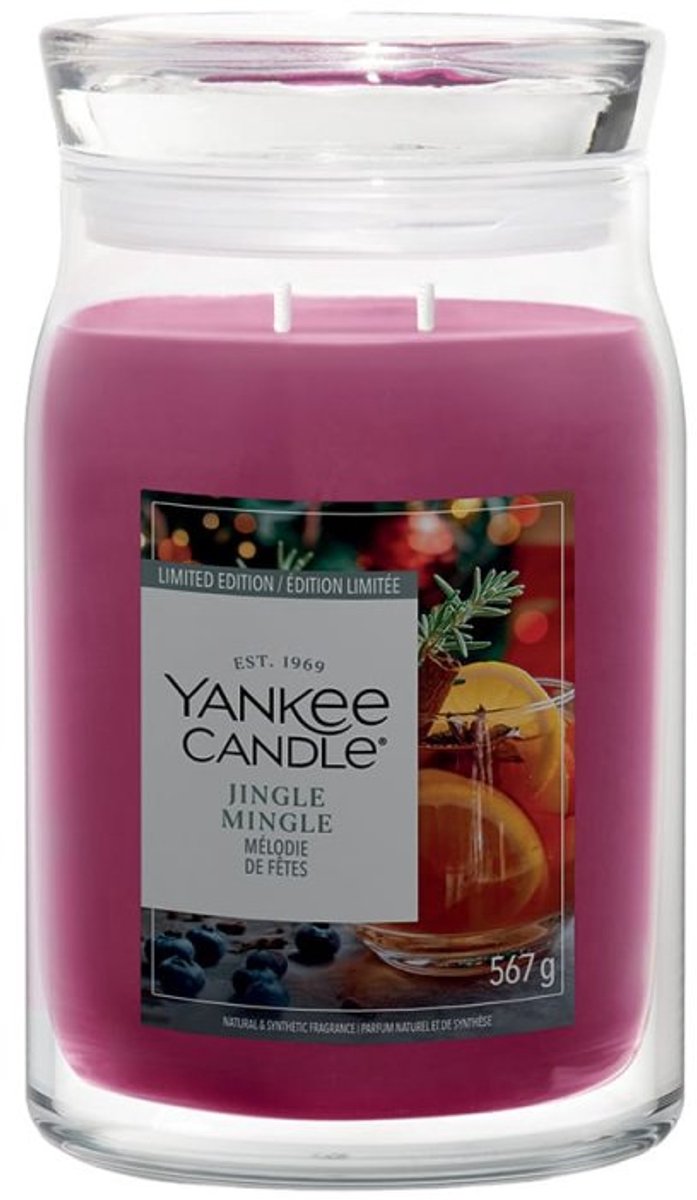 Yankee Candle Jingle Mingle Large Jar - tot 90 branduren Rood