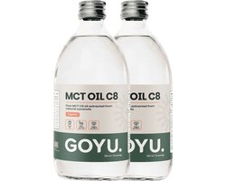 GOYU MCT C8 Olie Biologisch Combideal 2x 500 ml - Palmolievrij – Mct olie c8 - Keto – Kokosolie – Bulletproof - Vegan - Zonder toevoegingen - Lab getest - 41 dagen voorraad