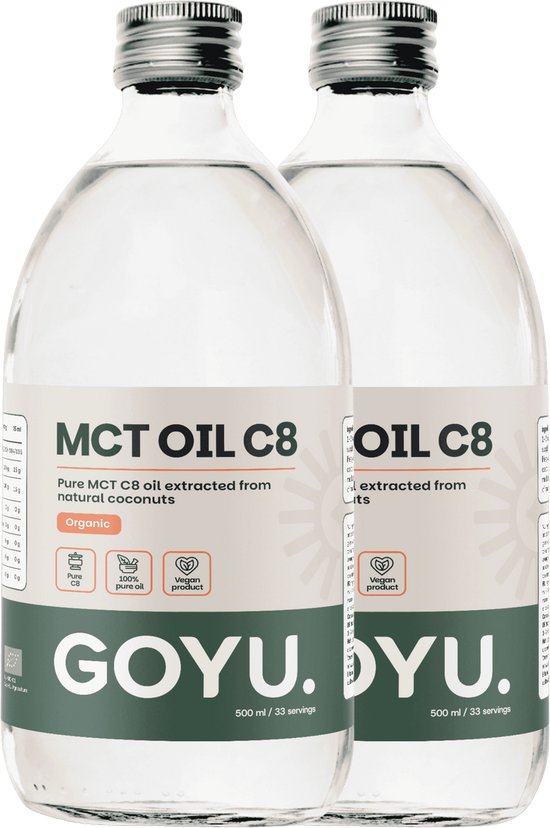 GOYU® - MCT C8 Olie Biologisch Combipack 1000