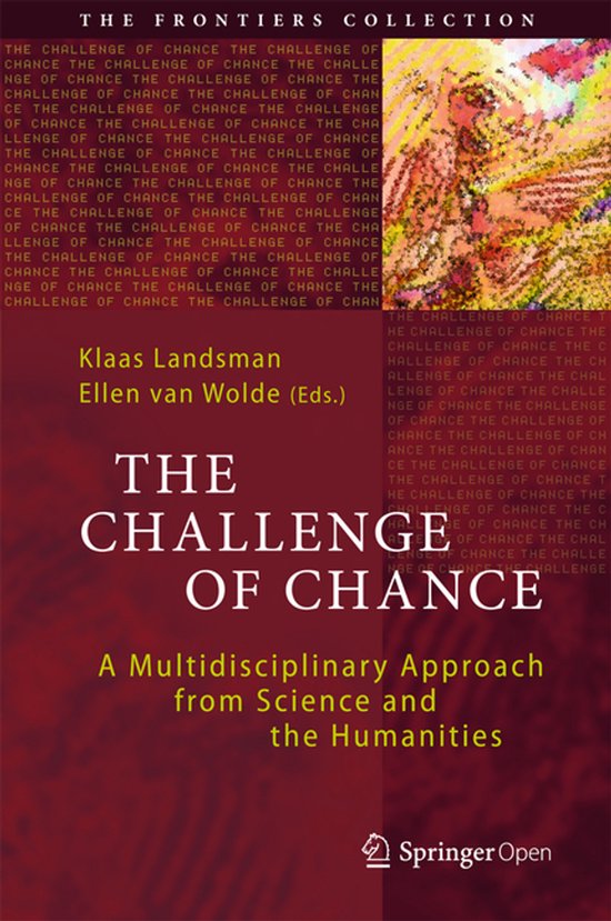 Boekcover met de titel "The Challenge of Chance" en een abstracte afbeelding in oranje en roze tinten.