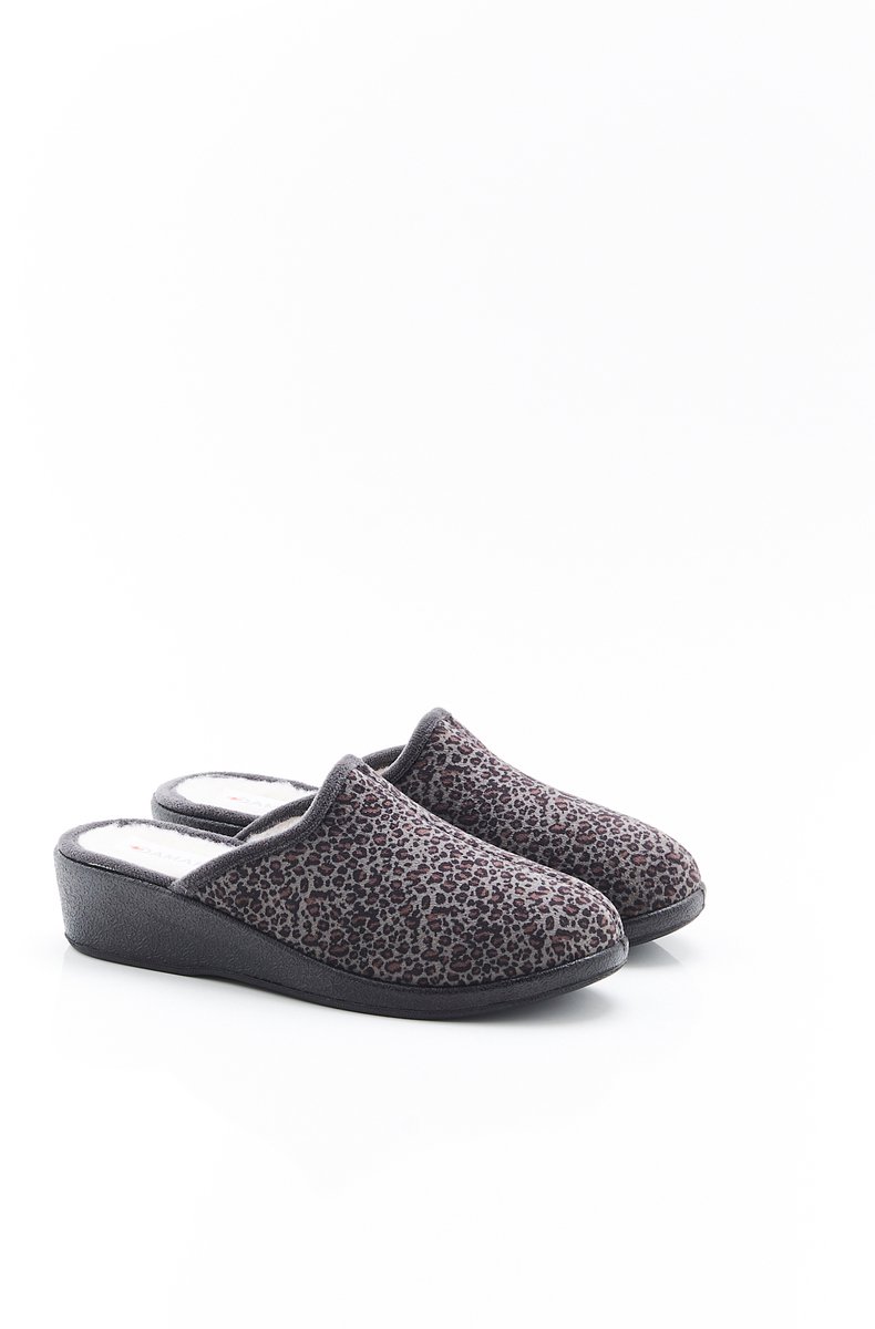 Damart - Thermolactyl sleehakken muilen van velours - Dames - Grijs - 36