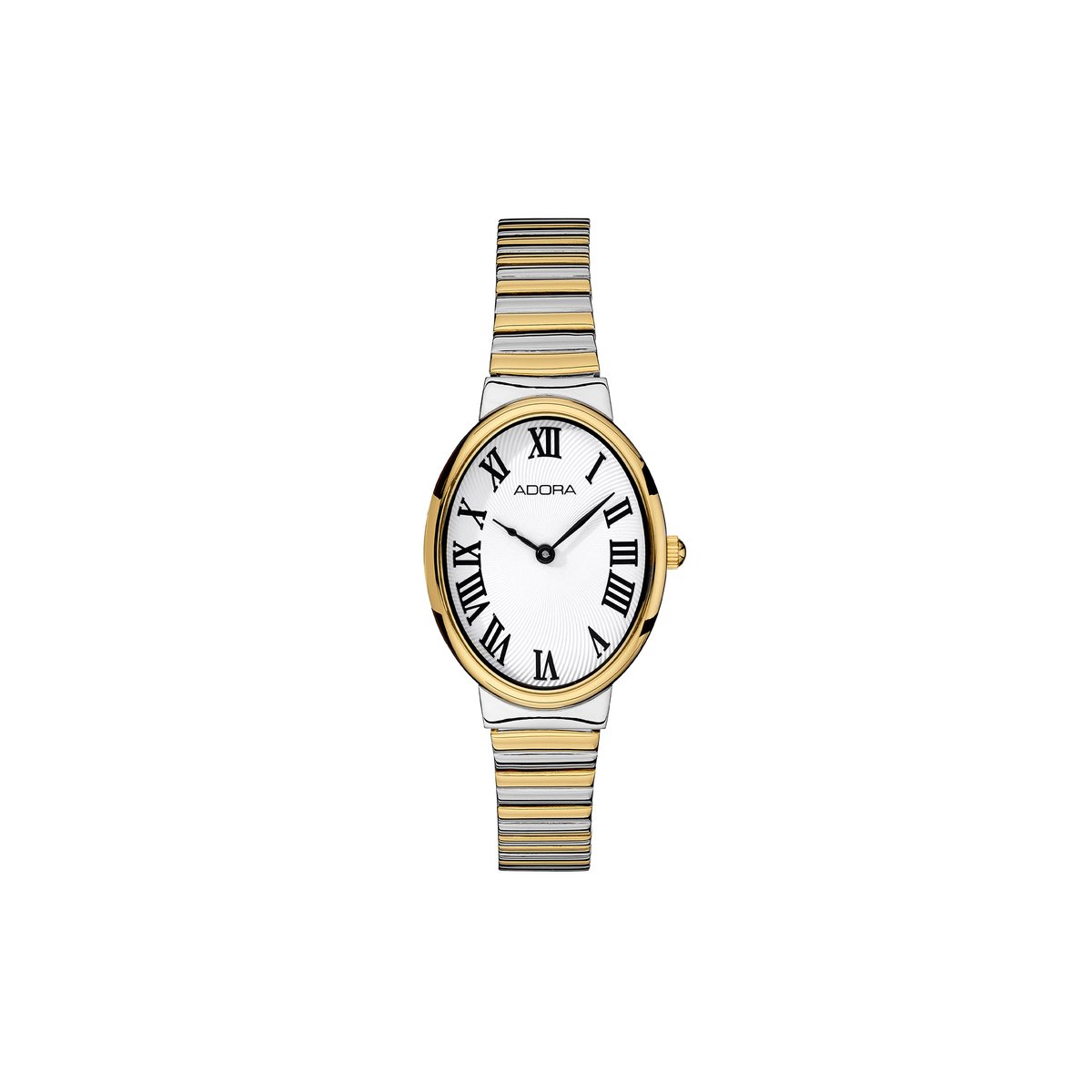 Adora AT5719 Dameshorloge – Elegant Bicolor Horloge – Edelstaal – Goud/Zilver – Romeinse Cijfers – Quartz – 3 ATM