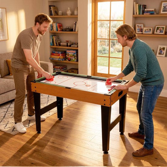 SPORTNOW Multi-Gaming Ballentafel - MDF, kunststof - 134L x 108B x 144H cm - Walnootbruin — afbeelding 2
