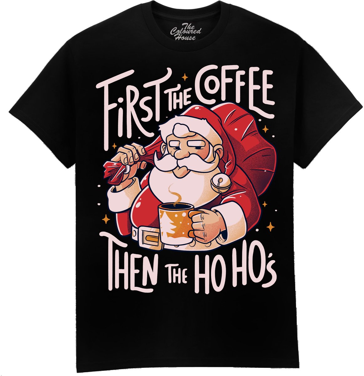 Kerstman First The Coffee The Coloured House T-shirt 3XL