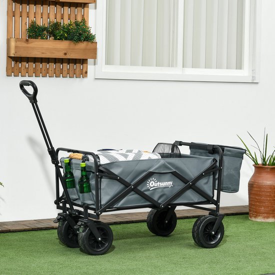 Opvouwbare bolderwagen met koeltas - stalen frame - tot 100 kg - 113x57x77 - 100 cm - donkergrijs — afbeelding 5