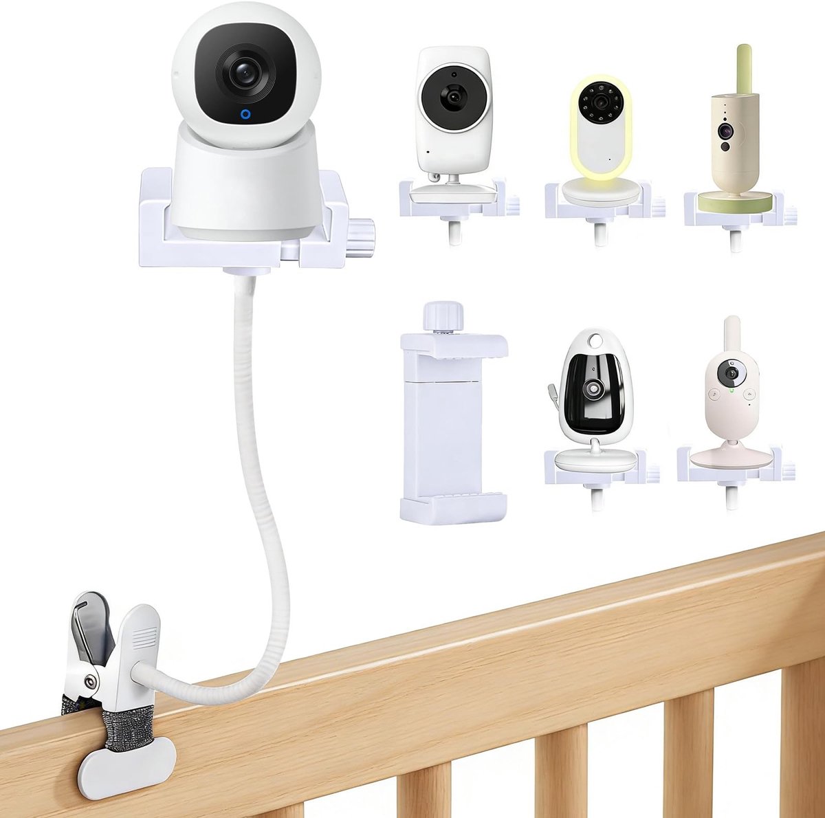 Solidchoice - Universele Babyfoonhouder met Klem voor Mobiele Telefoons