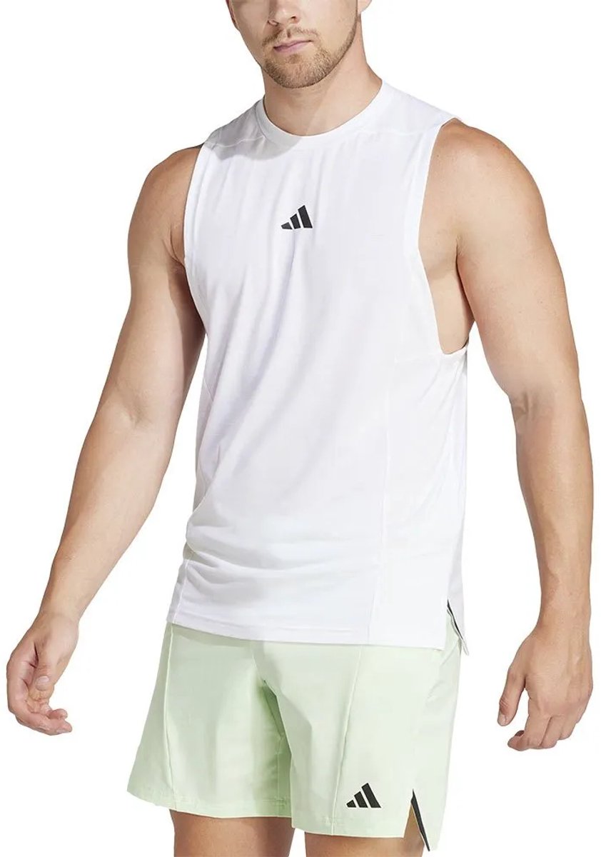 Adidas Designed For Training Mouwloos T-shirt Regular Man Wit