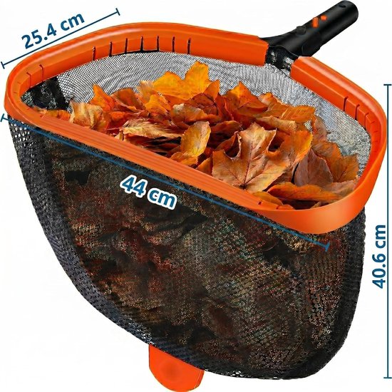 Zwembadschepnet - Zwart - 44 cm - Dubbellaags met Aluminium Frame - Voor Zwembad, Spa en Vijver — afbeelding 2