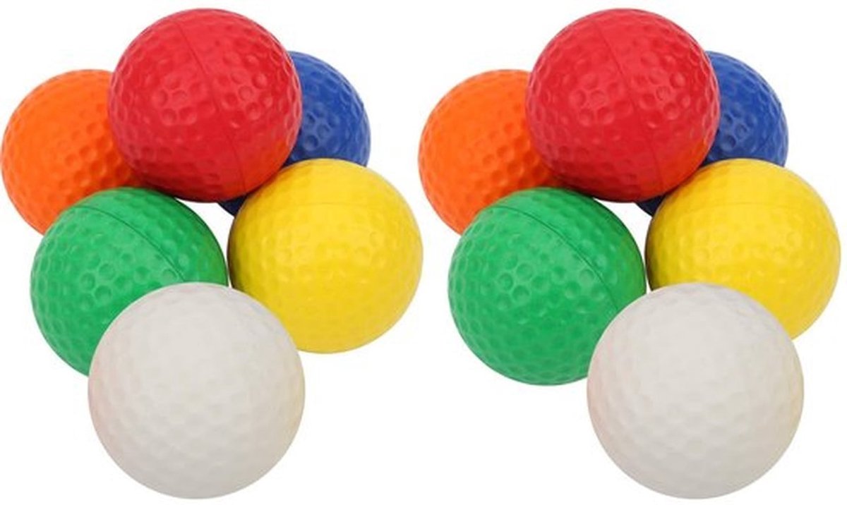 Golfballen 12 stuks - Schuim oefenballen - PU zachte golfballen - Golftraining ballen - Meerdere kleuren - Goede elasticiteit