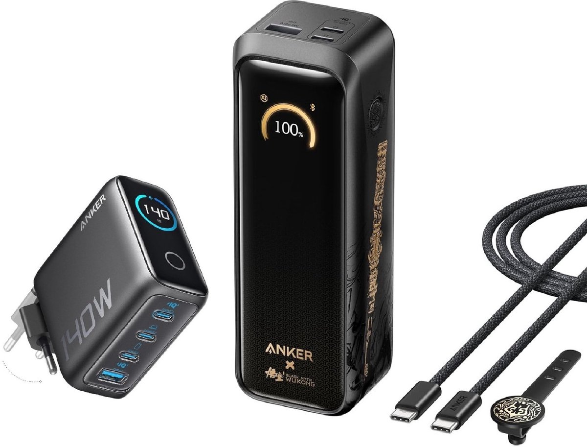 Anker Prime Power Bank 20.100mAh met 140W USB-C Oplader - Anker - €179,00