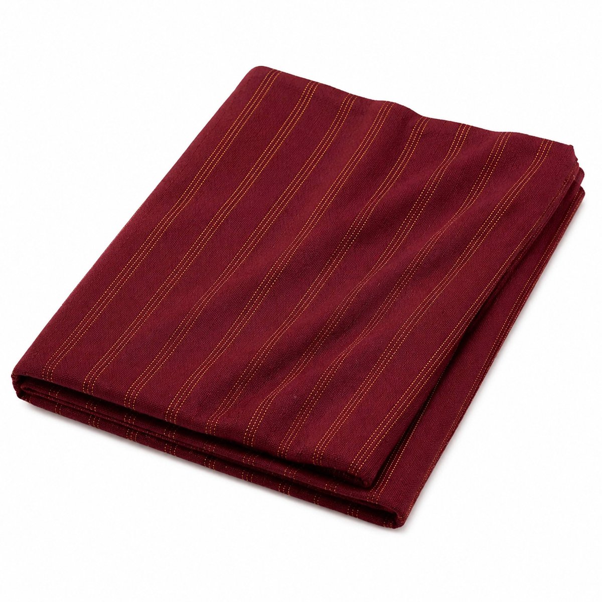 Benza – Tafelkleed Bordeauxrood met Gouden Strepen – 140 × 240 cm – Voor 6-8 Personen – Luxe Kersttafelkleed