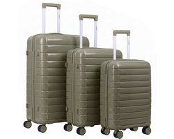 FLY & BYE FLY&BYE® Kofferset Classic - S/M/L - 3 Delig - Complete Set - 35 Handbagage + 60 en 94L Ruimbagage - Cijferslot - Olijf