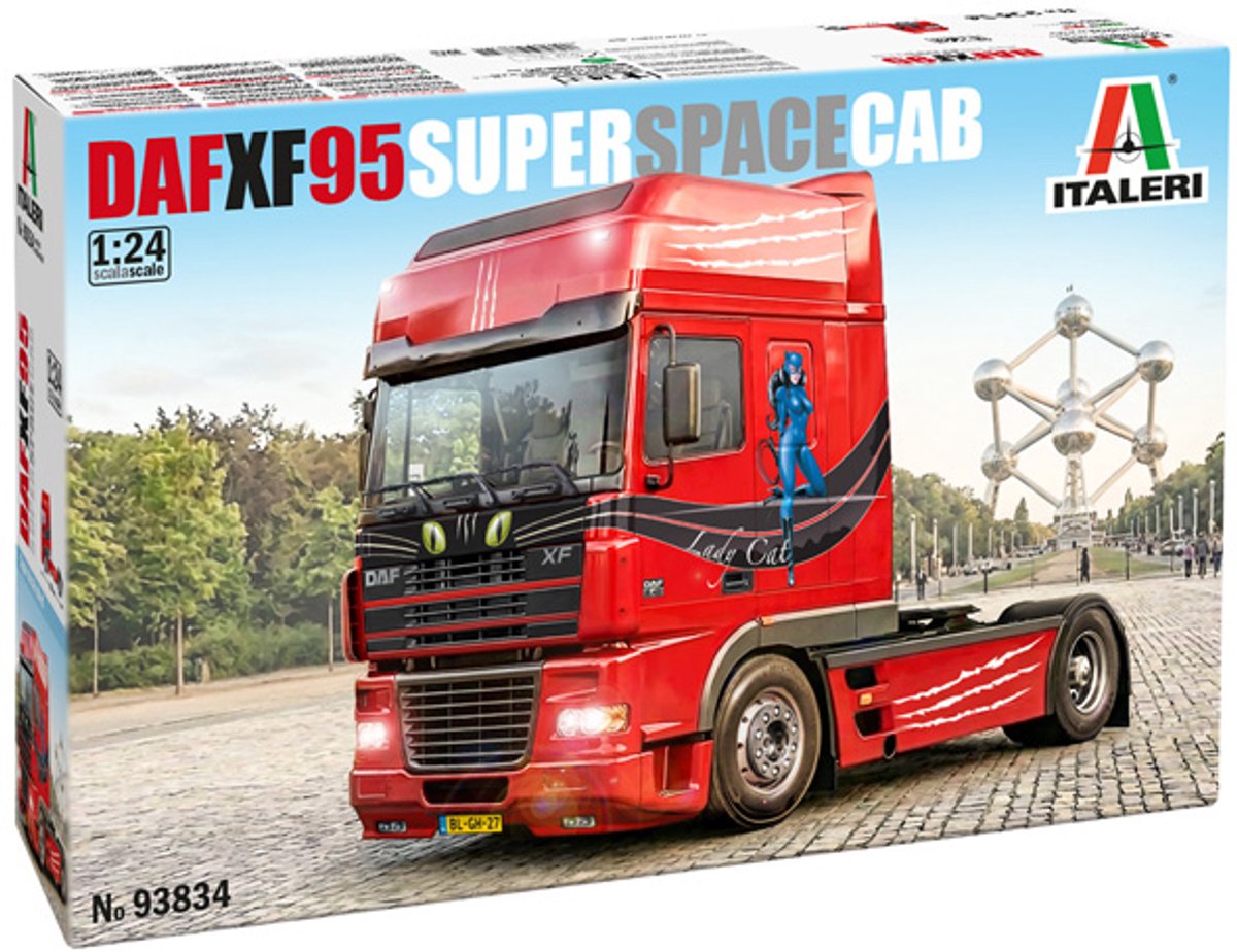 Italeri Modelbouwpakket Auto - 93834 DAF XF95 Super Sp Cab - Nederlandse Vrachtwagen Plastic - 1:24 - Modelbouw
