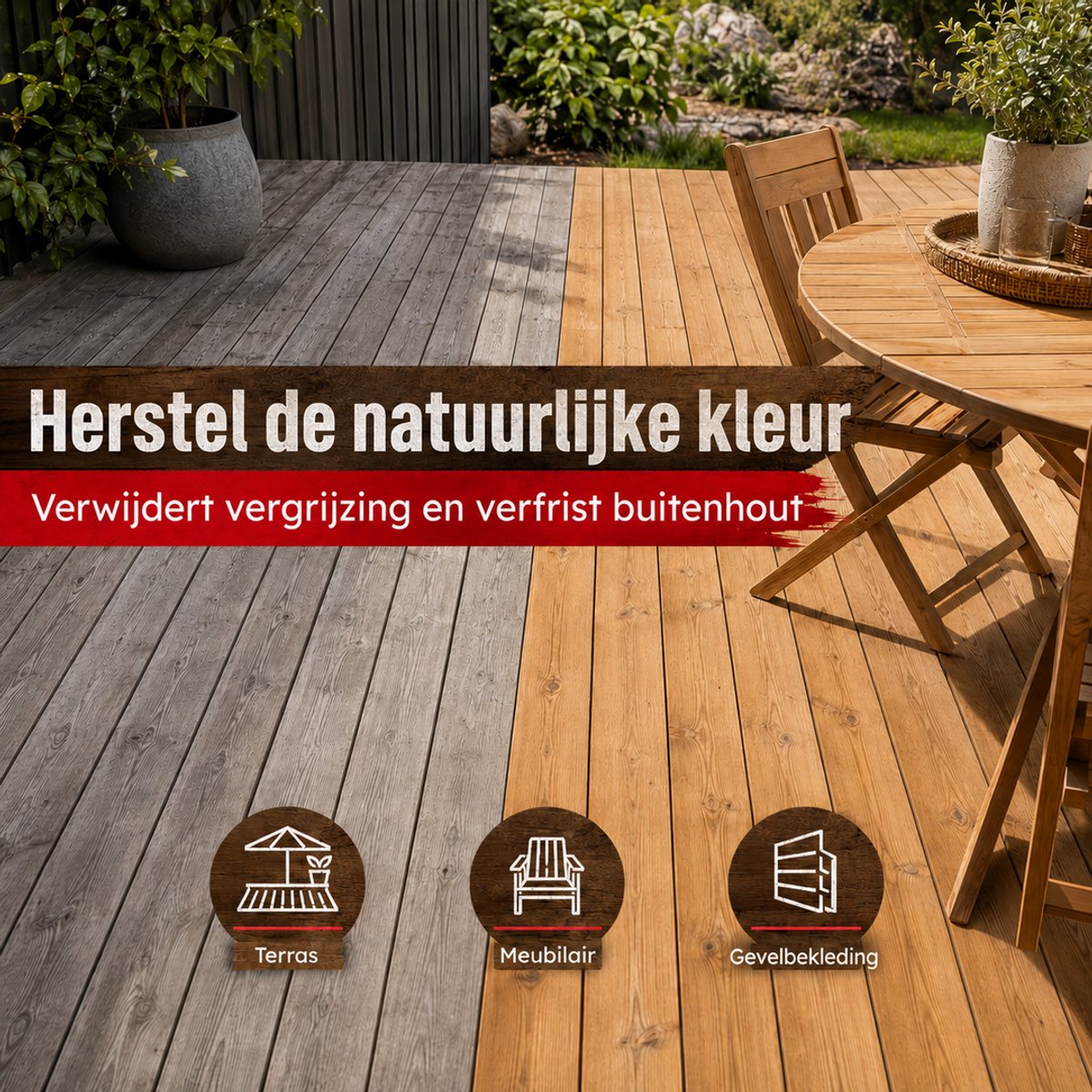 Houtontgrijzer - Ontgrijzer voor terras en buitenhout - ARCAWOOD CLEANER - 71
