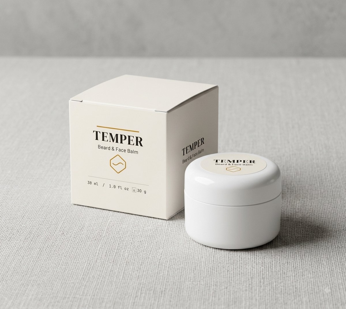TEMPER Baardbalsem - Baardverzorging & Gezichtsbalsem met Sandelhout - Beard Balm - 30 ml