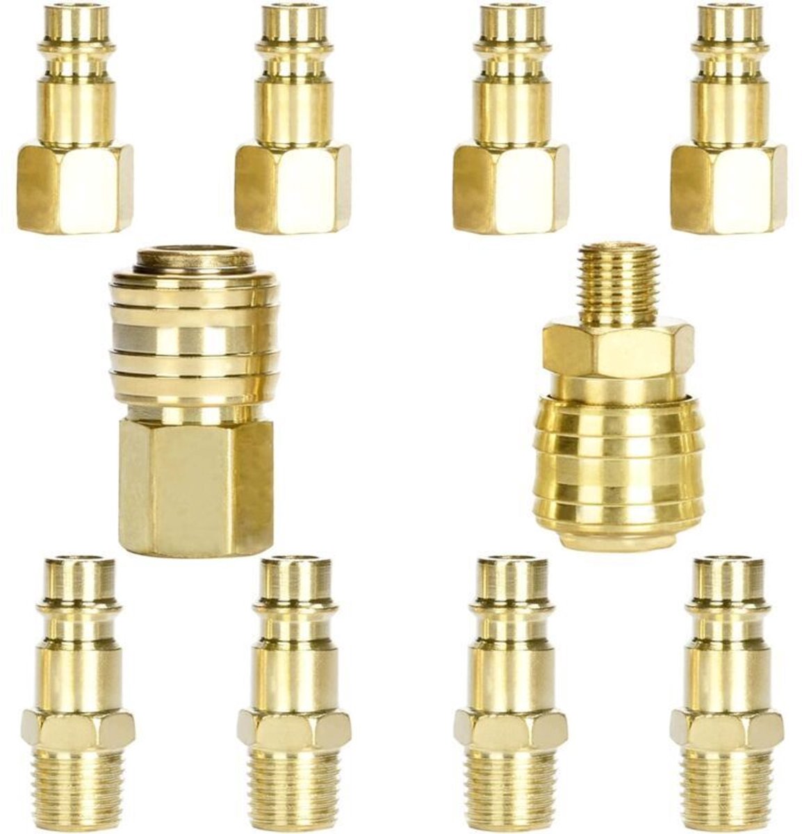 Pneumatische koppeling, persluchtkoppeling, 1/4 NPT 1/4 inch luchtkoppeling, snelkoppeling geschikt voor persluchtinlaat
