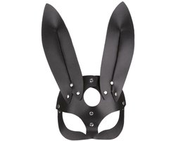 Go Go Gadget - Cosplay Masker - Sexy - Konijnenoren - Bunny - Gemaskerd bal - PU leer - Zwart - 1 stuk
