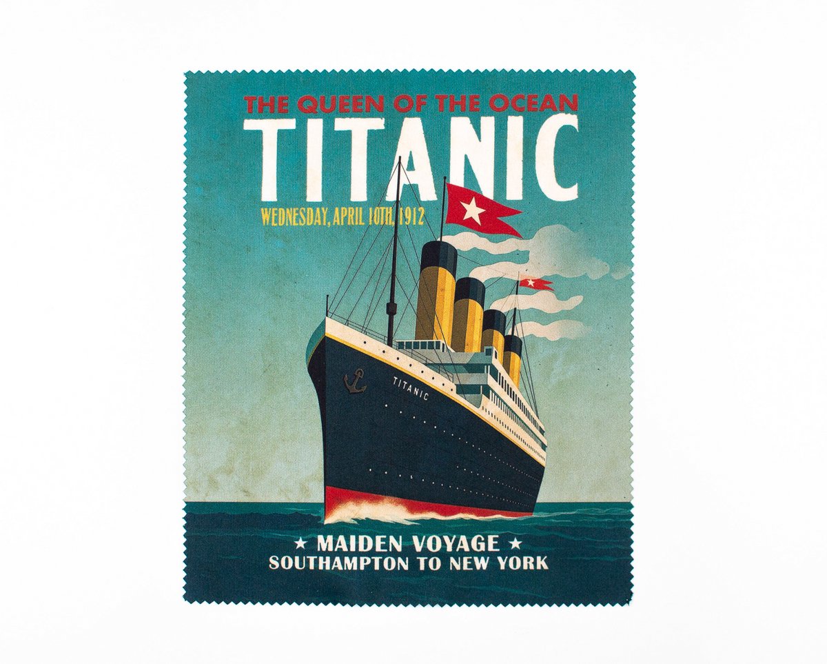 Brillendoekje Microfiber – Titanic 15x18 cm – museumwebshop.com