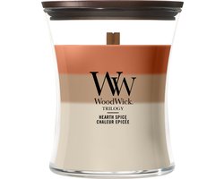 WoodWick - Trilogy Hearth Spice Medium Geurkaars - 60 branduren