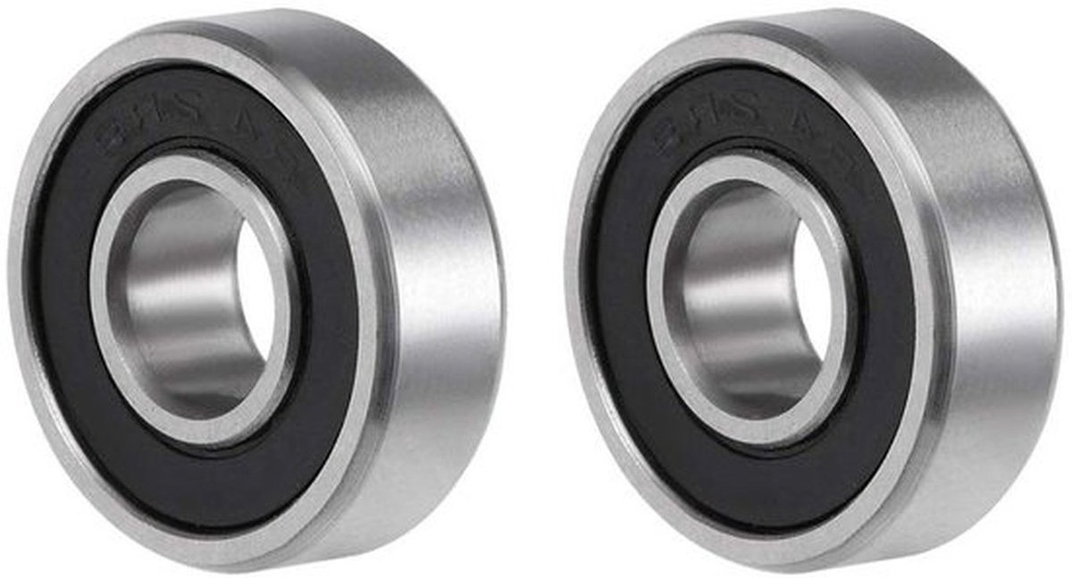 Keizerlijke kogellagers - ABEC-3 lagers - R4-2RS - 2Qty - Hoge kwaliteit - Geschikt voor fietsen - Zilverkleurig met zwart