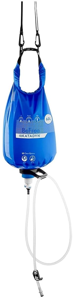 Waterfilter survival - Transparant - 6,0 liter - Zwaartekrachtfilter met 0,1 micron filter - Voor Outdoor en Groepen
