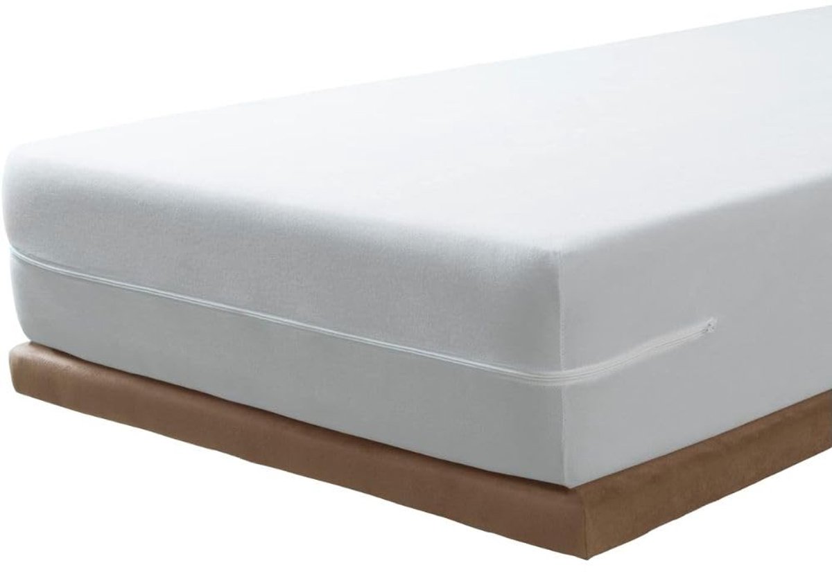 Famanu – Matrashoes van microvezel badstof 90 x 190/200 cm met rits, gecertificeerd Oeko-Tex, 30 cm hoog, ideaal voor het beschermen van uw matras