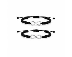 Engravia by Derya – Vriendschapsarmband Set – Stainless Steel Infinity Symbool – Minimalistische Koppel / Best Friend Armband – Cadeau voor Vriendin, Zus of Partner