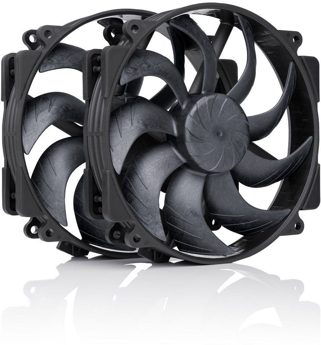 Noctua NF-A14x25r G2 PWM Sx2-PP chromax.black - Ventilator 2x 140mm - 91.58 cfm - 1500 rpm - 24.8 dBA - 4-pin PWM - zwart