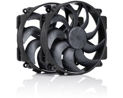 Noctua NF-A14x25r G2 PWM Sx2-PP chromax.black - Ventilator 2x 140mm - 91.58 cfm - 1500 rpm - 24.8 dBA - 4-pin PWM - zwart