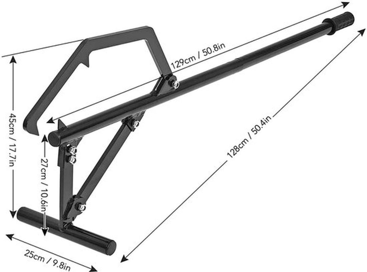 Stamlifter 130cm - Ergonomisch Ontwerp - Afneembare Vloerlift - Roestbestendig - Houtkap - Voor Tuin en Landbouw - Houtjack