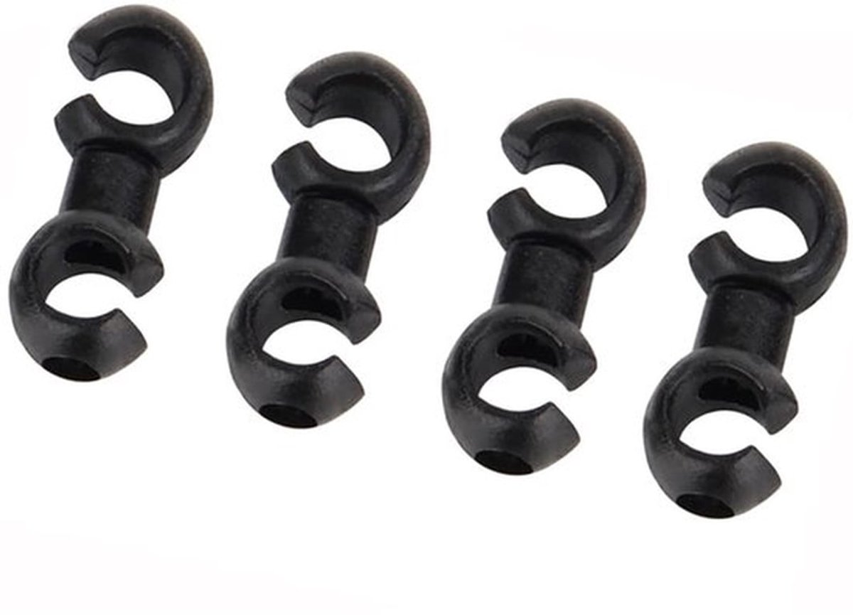 Haak 20 Stuks - Roterende S-Haak Clips - Bevestiging Houder - Fiets Kabel Organisatie - Lichtgewicht Kunststof - Geschikt voor 4mm/5mm Behuizing - Fietskabelclips