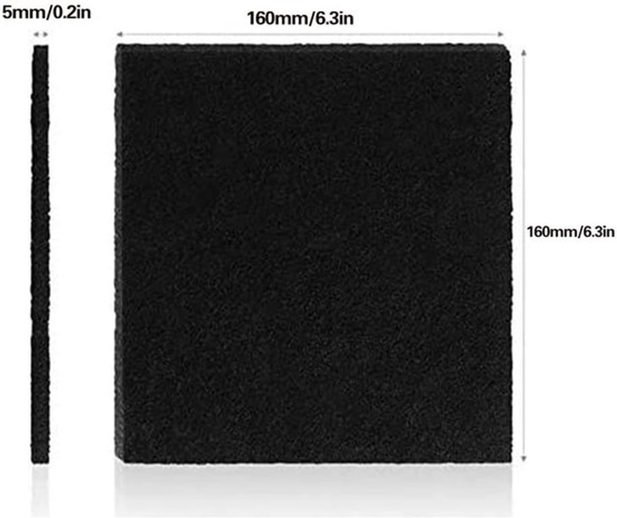 Filter Vervangingsfilter - Actieve Koolfilter - Kattenbakfilter - Geurcontrole - 16 x 16 cm - 5 Stuks - Kattentoiletfilter