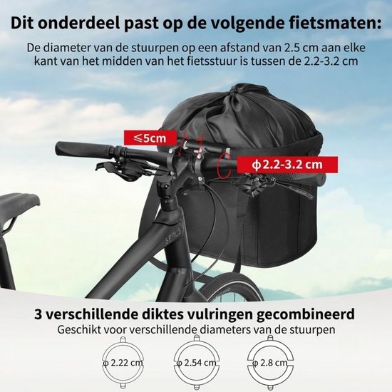 Lìon® Fietsmand Hond - Hondenmand voor op de Fiets - Voorop - Zwart - 34cm x 24cm x 28cm van lion — afbeelding 2