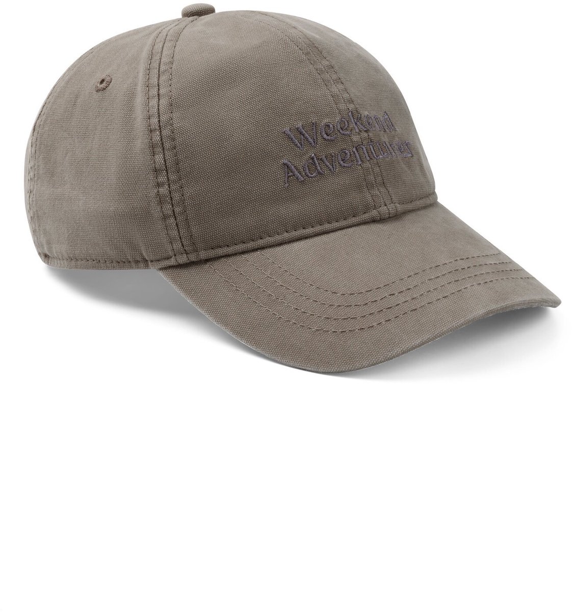 camel active Cap van canvas met borduurwerk - Maat menswear-OS - Graphitgrau
