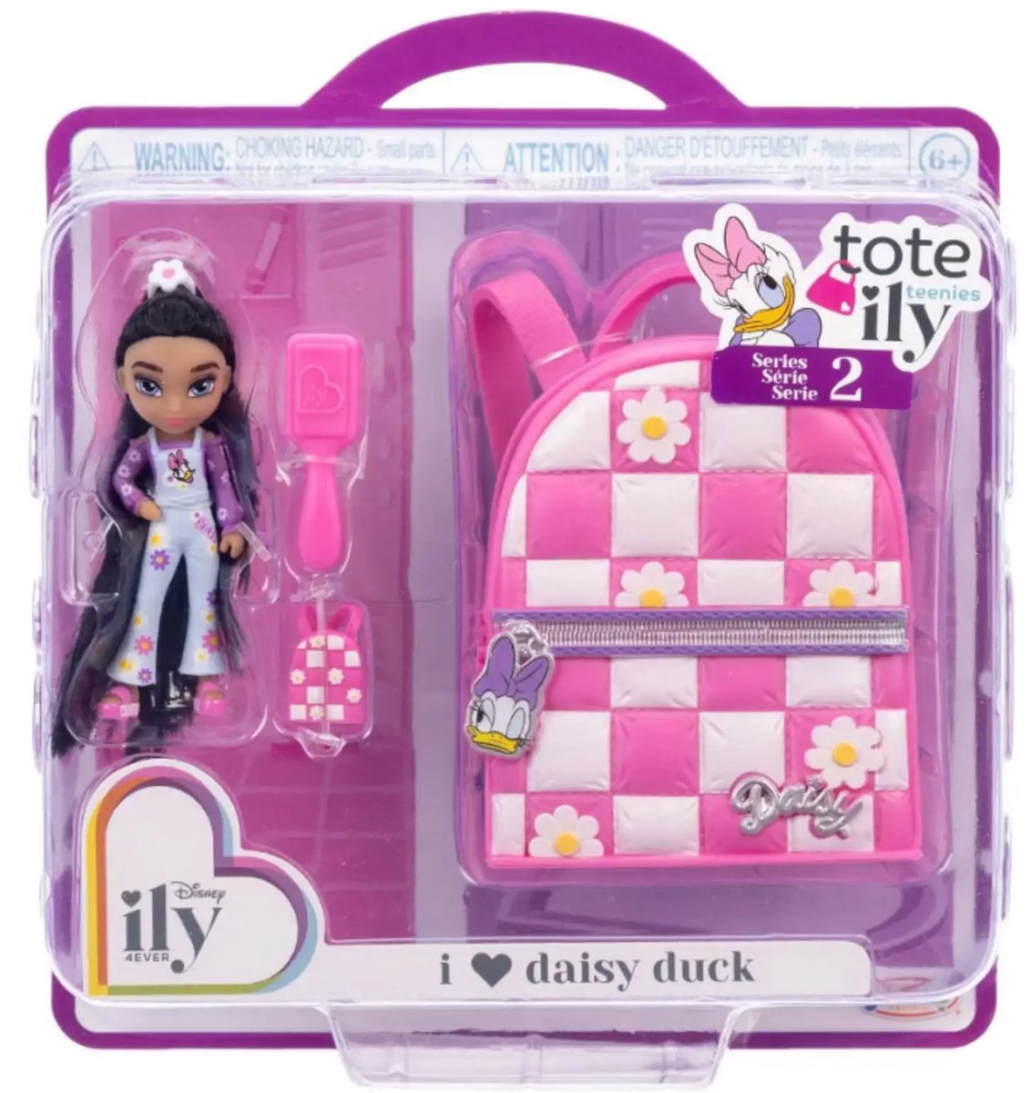 Disney ily 4EVER Tote Ily Daisy Duck mini speelfiguur - 6 cm groot - Verzamelfiguur