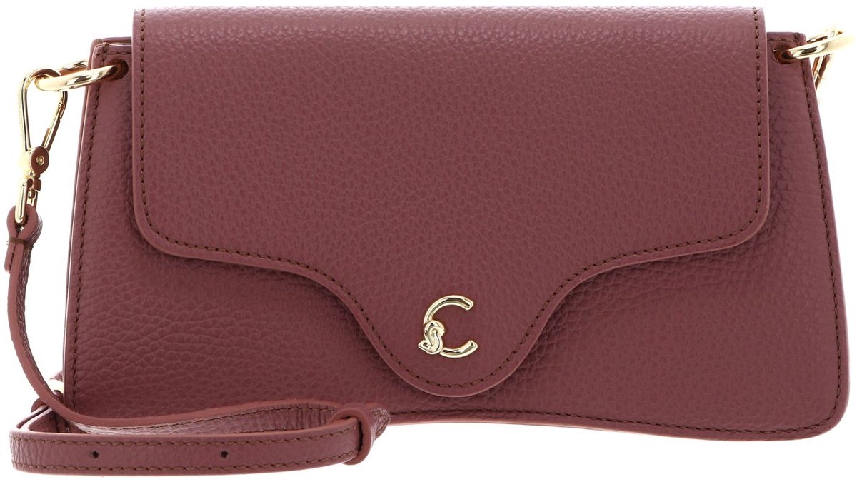 COCCINELLE Leren schoudertas clutch C-Me Hi-Tech Crossbody Bag Winter Rose mauve