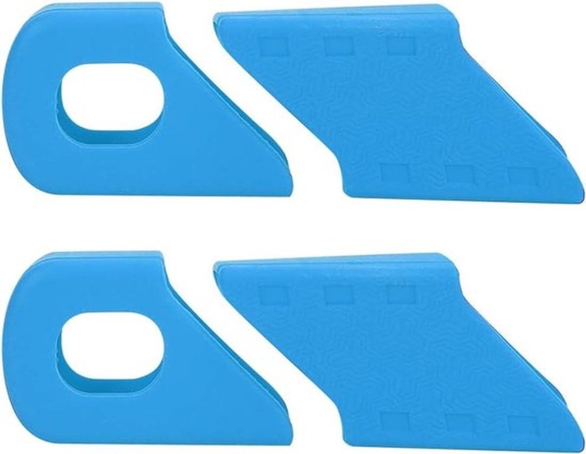 Hoogwaardige Siliconen Anti-scratch en Anti-shock Fiets Crank Beschermhoes - 4-delige Set voor Optimale Bescherming van Crankstellen (Blauw)